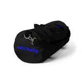 "anti bully" Duffle Bag (blue and black all over graphic)