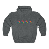 Chicago 4 star rainbow pride all gender Heavy Blend™ Hooded Sweatshirt