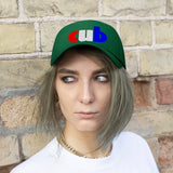 embroidered CUB Unisex Twill Hat red white and blue