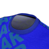 "BE BEAR" All Over Print Tee (blue on blue)