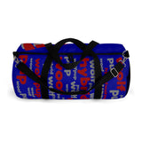 custom wolf pup hybrid woof Duffle Bag crimson dark grey navy