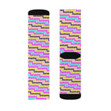 human just like you cmyk on pink Sublimation Socks