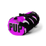 PUP custom Duffle Bag over sized black and white on pink graphic