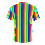 be human candy stripe rainbow all over print tee