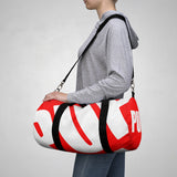 PUP custom Duffle Bag over sized white on red graphic