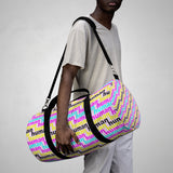 human just like you cmyk on pink Duffel Bag