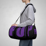 custom dark purple and black pup Duffle Bag V2