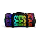 "destination bear" Duffle / gym Bag (rainbow graphic)