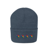 Chicago 4 star rainbow pride hat Knit Beanie