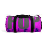 custom all over multi color pup and puppy on bright magenta Duffle Bag