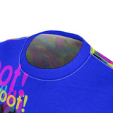 woof! cmyk on blue all gender AOP Cut & Sew Tee