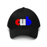 embroidered CUB Unisex Twill Hat red white and blue