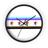 Chicago pride flag Wall clock