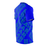 "BE BEAR" All Over Print Tee (blue on blue)
