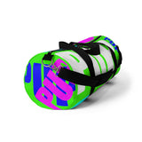 custom all over print pup multi color on neon green