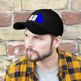 embroidered CUB Unisex Twill Hat red white and blue