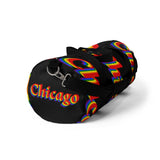 Chicago pride Duffle Bag rainbow print.