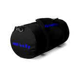 "anti bully" Duffle Bag (blue and black all over graphic)