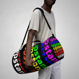 "be upstander" upstander Duffle Bag (rainbow all over graphic)