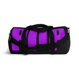 custom purple and black pup Duffle Bag V1