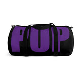 custom dark purple and black pup Duffle Bag V2