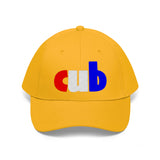 embroidered CUB Unisex Twill Hat red white and blue