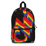 Chicago Pride Backpack (Made in USA) rainbow print.