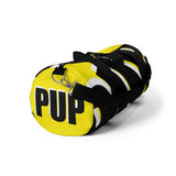 PUP custom Duffle Bag over sized black and white on yellow graphic