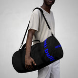 "anti bully" Duffle Bag (blue and black all over graphic)