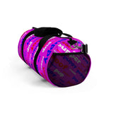 Pup puppy pupper woof custom Duffle Bag red white blue and pink