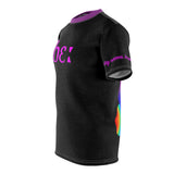 Phonetic Bear on the front (rainbow trip bear graphic on the back) all over sublimation tee.