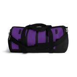 custom dark purple and black pup Duffle Bag V2