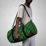 "be bear" be bear Duffle Bag (green and brown all over graphic)