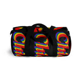 Chicago pride Duffle Bag rainbow print.