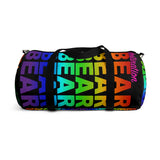"destination bear" Duffle / gym Bag (rainbow graphic)