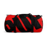 PUP custom Duffle Bag over sized black on red graphic