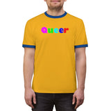 queer all gender Ringer Tee up to 4XL