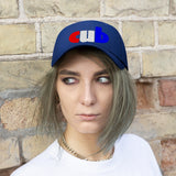 embroidered CUB Unisex Twill Hat red white and blue