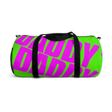 custom daddy Duffle Bag magenta and neon green