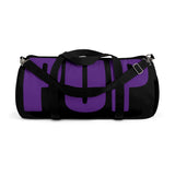 custom dark purple and black pup Duffle Bag V2