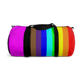 be you candy stripe rainbow Duffle Bag