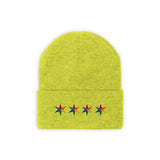 Chicago 4 star rainbow pride hat Knit Beanie