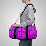 "be bear" be bear Duffle Bag (pink and purple all over graphic)