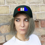 embroidered CUB Unisex Twill Hat red white and blue