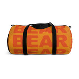 "be bear" bear Duffle / gym Bag (orange and orange yellow graphic)