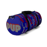 custom wolf pup hybrid woof Duffle Bag crimson dark grey navy