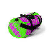 custom daddy Duffle Bag magenta and neon green