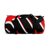 PUP custom Duffle Bag over sized black and white on red graphic