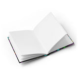 "be human" human Journal - Blank (bright rainbow and black all over print)