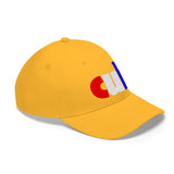 embroidered CUB Unisex Twill Hat red white and blue